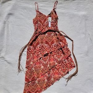 Sanctuary Asymmetric Paisley Print Dress Medium